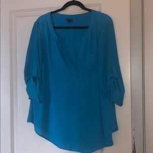 Bright blue blouse